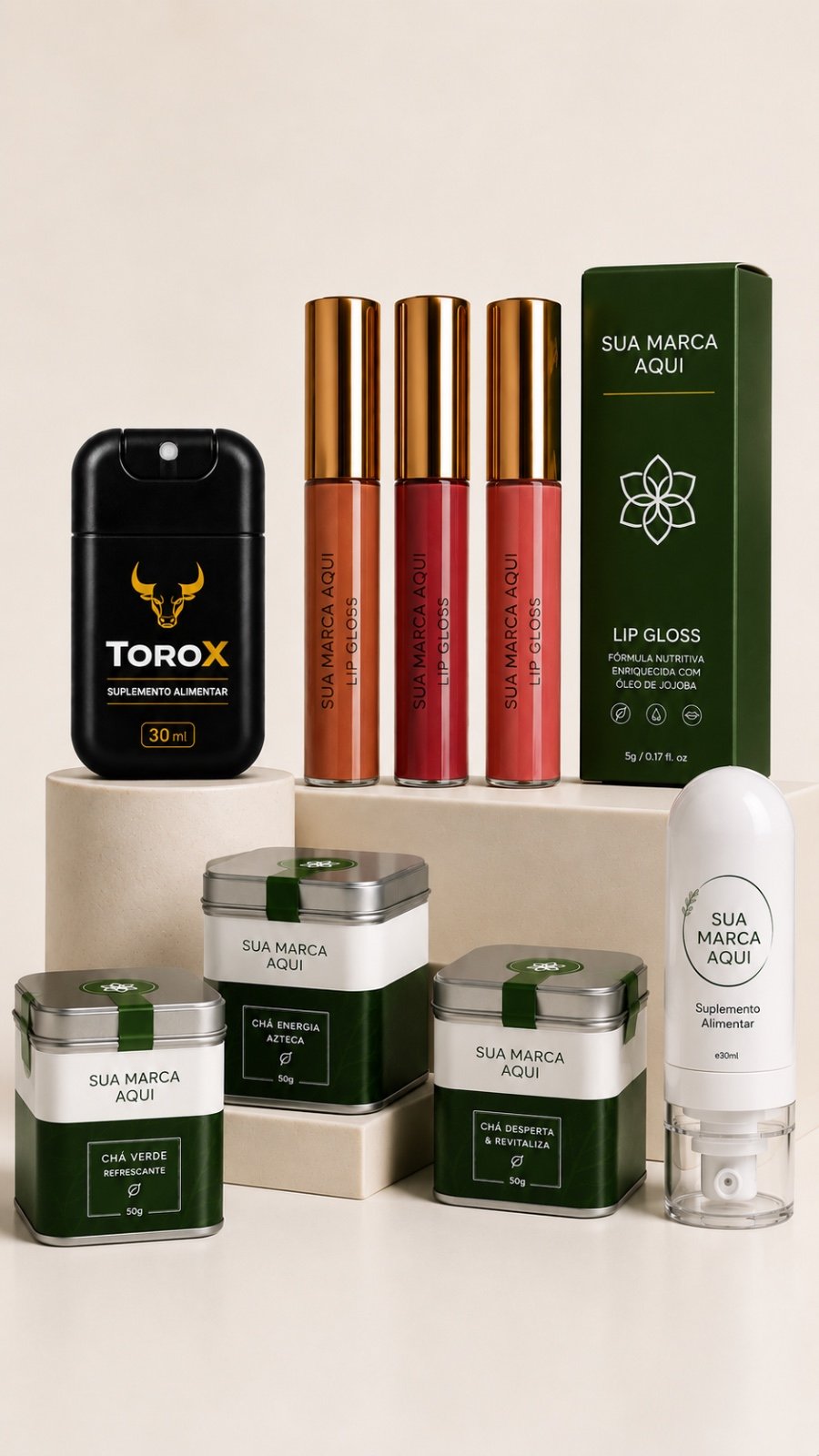 Produtos Suta Laboratory — cosméticos, suplementos e chás